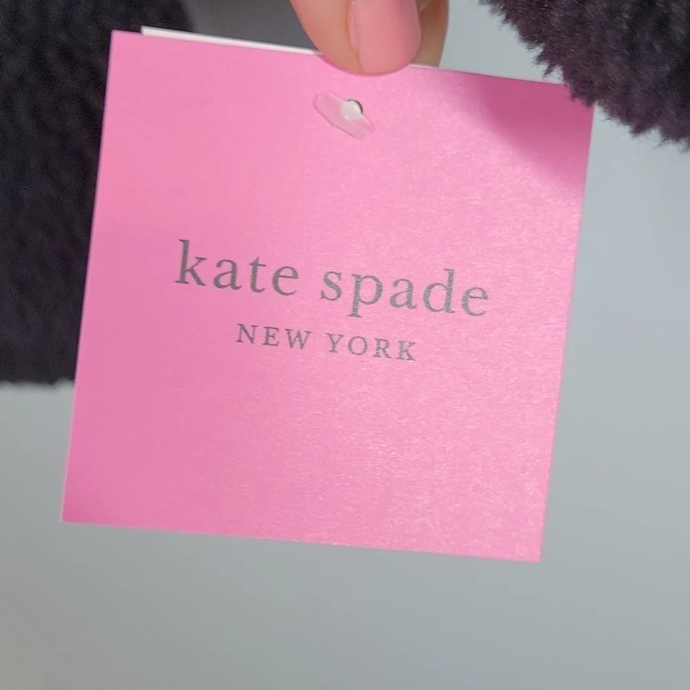 Kate Spade Reversible Black Sherpa Teddy Jacket Cinch Waist Coat XS x- small